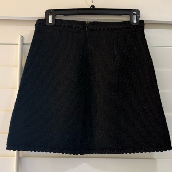 Zara Black Textured A-Line Skirt - Picture 4 of 6